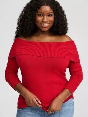 Torrid Size 2 Off Shoulder Pullover Sweater Size 2 XXL 2X 2XL 18/20